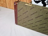 9026
Winchester Green Shotgun trunk style case. Has the red interior and comes with keys. Up to a 26” barrel.
Great case. More pictures at dawsonsdo - 7 of 13