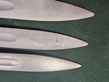 9056 Yugoslavian SKS blade bayonet, New. There are three in this lot, they have a 11” blade and lug for the rifle mount. More pictures at dawsonsdoubl - 5 of 14
