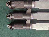 9056 Yugoslavian SKS blade bayonet, New. There are three in this lot, they have a 11” blade and lug for the rifle mount. More pictures at dawsonsdoubl - 2 of 14