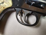 9054 H+R Arms Model 922 22 Caliber Long Rifle, Blued, 9 round, plastic checkered grips, 6” barre;, Leather custom holster. More pictures at dawsonsdou - 4 of 21