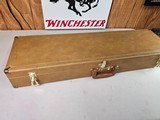 9059
Winchester yellow Vintage shotgun hard truck style case. Has yellow interior as well. Will hold up to a 32” barrel. More pictures at dawsonsdou