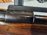 9063
Neumann Liege Belgium, 7x57, Mannlicher stock with check piece, heavy German engraving, engraved buffalo on floor plate, Flor des lies, ebony fr - 15 of 25