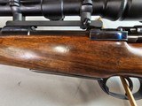 9063
Neumann Liege Belgium, 7x57, Mannlicher stock with check piece, heavy German engraving, engraved buffalo on floor plate, Flor des lies, ebony fr - 9 of 25