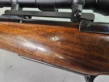 9063
Neumann Liege Belgium, 7x57, Mannlicher stock with check piece, heavy German engraving, engraved buffalo on floor plate, Flor des lies, ebony fr - 7 of 25