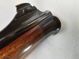 9063
Neumann Liege Belgium, 7x57, Mannlicher stock with check piece, heavy German engraving, engraved buffalo on floor plate, Flor des lies, ebony fr - 17 of 25