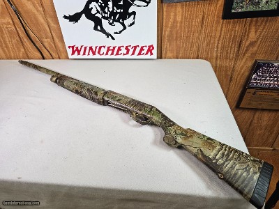 9079
Benelli Nova Pump, 12 Gauge, 2 3/4, 3 and 3 1/2”, 24” Barrel, IC screw in choke, Realtree camo, red front site, vent rib, 97%.
More pictures at
