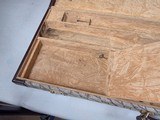 9185
Winchester Diamond Grade shotgun case. This is a rare case that will hold two barrels. Has been used. This case will hold up to 34” barrels. Mor - 23 of 25