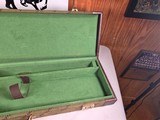 9205 Winchester Green hard trunk style case, NOS--- amazing case, it has the keys, key fob and even the inspection tag. Will hold up to a 28” barrels. - 10 of 15