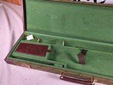 9205 Winchester Green hard trunk style case, NOS--- amazing case, it has the keys, key fob and even the inspection tag. Will hold up to a 28” barrels. - 12 of 15