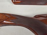 9217
Winchester model 21 SXS shotgun stock and forearm wood, will fit a 16 gauge or 20 gauge, walnut wood with a leather pad, approximately 15” LOP, - 7 of 25