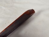 9217
Winchester model 21 SXS shotgun stock and forearm wood, will fit a 16 gauge or 20 gauge, walnut wood with a leather pad, approximately 15” LOP, - 24 of 25