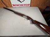 9225
Winchester 101 Pigeon grade, 20 Gauge , SK/SK, Pistol Grip, 27” Barrels, 14 LOP, Vent rib, Butt plate, two white beads, More pictures at dawsons - 5 of 25