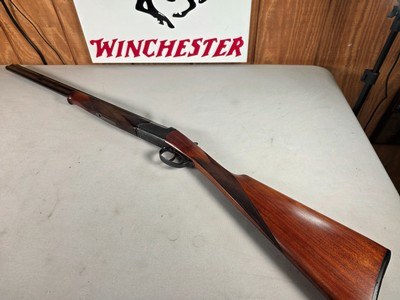 9243 Renato Gamba, Principessa, 28 Gauge, Made in Italy, Case Color, Engraved with a dog, Cross bolt, Extractor, Double trigger, M/F, straight grip, b