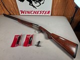 9255 Winchester Model 23 XTR Pigeon grade, 12 Gauge, 3” Chambers, 6 Screw in Winchokes, (F, XF, M, IM, S, IC), with pouches and choke tool, vent rib, - 1 of 25