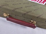 9254
Winchester Green Shotgun hard trunk style case. This one has the green interior, comes with keys and blocks.
More pictures at dawsonsdoubles DO - 7 of 18