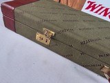 9254
Winchester Green Shotgun hard trunk style case. This one has the green interior, comes with keys and blocks.
More pictures at dawsonsdoubles DO - 6 of 18