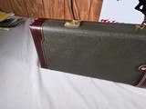 9299Merkel Green with leather Shotgun trunk style hard case. Will fit up to a 30” Barrel, these are getting harder to find!. Has blocks. More pictur - 10 of 19