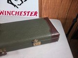 9299Merkel Green with leather Shotgun trunk style hard case. Will fit up to a 30” Barrel, these are getting harder to find!. Has blocks. More pictur - 2 of 19