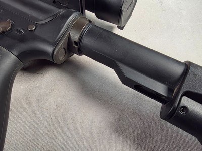 9319 Stag Arms model Stag 15 5.56(223) stainless steel medium barrel 1 in 8 twist, tuned trigger, MAG PULL adjustable stock, 30 round magazine. Nikon - Image 4 of 25