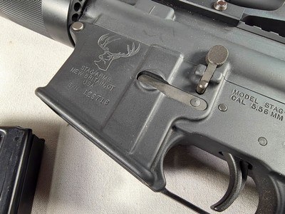 9319 Stag Arms model Stag 15 5.56(223) stainless steel medium barrel 1 in 8 twist, tuned trigger, MAG PULL adjustable stock, 30 round magazine. Nikon - Image 7 of 25