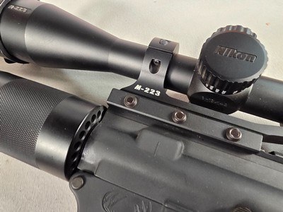 9319 Stag Arms model Stag 15 5.56(223) stainless steel medium barrel 1 in 8 twist, tuned trigger, MAG PULL adjustable stock, 30 round magazine. Nikon - Image 9 of 25
