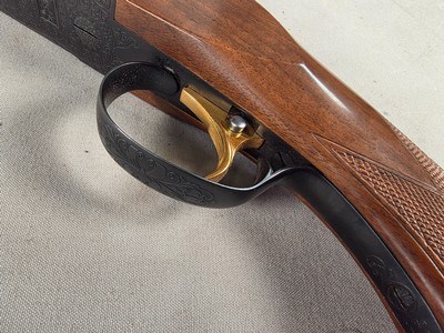 9320Ithaca 500 20 Gauge, 28” barrels, factory 13 3/4” LOP, Pistol grip with cap, beautiful engraved with birds on each side, Ejectors, Mod/Full fixe - Image 7 of 25