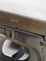 9327Glock model 17, faded OD Green,semi auto pistol 9mm ( 9x19), one 17 round magazine, fixed sites, all original, SN# HV602,More pictures at Da - Image 6 of 17