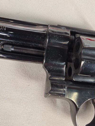 9328Smith & Wesson model 27-2, 8” barrel, 357 Magnum, vintage N frame, Revolver with pinned barrel, target sight, trigger shoe, blued all original, - Image 8 of 25