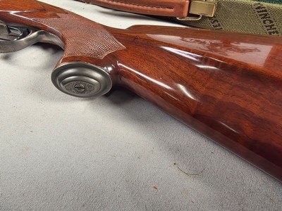 9340Winchester Grand European XTR over under Rifle, 30/06 over 30/06, made in 1994-1985, 23 1/3 blue steel barrel with iron sights and claw scope mo - Image 6 of 25