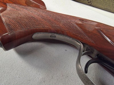 9340Winchester Grand European XTR over under Rifle, 30/06 over 30/06, made in 1994-1985, 23 1/3 blue steel barrel with iron sights and claw scope mo - Image 14 of 25