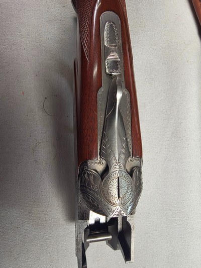 9340Winchester Grand European XTR over under Rifle, 30/06 over 30/06, made in 1994-1985, 23 1/3 blue steel barrel with iron sights and claw scope mo - Image 17 of 25