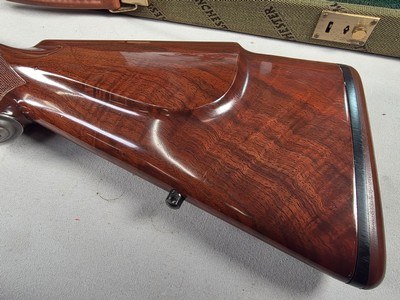 9340Winchester Grand European XTR over under Rifle, 30/06 over 30/06, made in 1994-1985, 23 1/3 blue steel barrel with iron sights and claw scope mo - Image 3 of 25