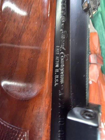 9340Winchester Grand European XTR over under Rifle, 30/06 over 30/06, made in 1994-1985, 23 1/3 blue steel barrel with iron sights and claw scope mo - Image 19 of 25