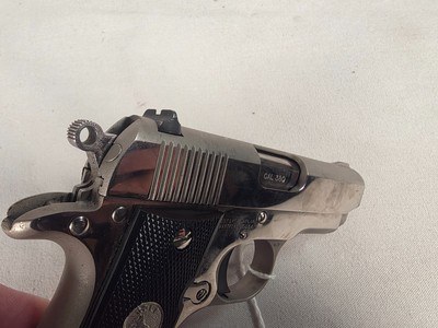 9349Colt MK IV Series 80 Mustang, 380 Auto, 2” barrel, Colt Grips, Stainless, semi Auto, More pictures at DawsonDoubles DOT COM - Image 9 of 12