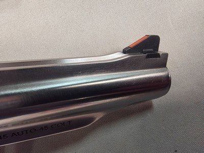 9350Ruger Red Hawk 45 Colt Auto, 4” Barrel, Wood Grips, adjustable site, revolver, stainless, With original plastic case, paperwork. More pictures a - Image 9 of 17