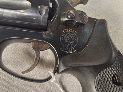 9355Smith and Wesson 36-7, Lady Smith, 38 Smith and Wesson Special, 2” Barrel, Rubber Grips, Blue 5 Shot. More pictures at DawsonsDoubles DOT COM - Image 3 of 12
