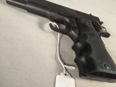 9357Springfield Armory, Model 1911-A1, 45 Caliber, 3 1/2” Barrel, Hogue Grips, Blue, semi auto, More pictures AT DawsonsDoubles DOT COM - Image 8 of 15
