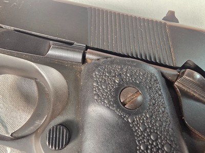 9357Springfield Armory, Model 1911-A1, 45 Caliber, 3 1/2” Barrel, Hogue Grips, Blue, semi auto, More pictures AT DawsonsDoubles DOT COM - Image 3 of 15