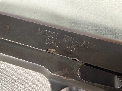 9357Springfield Armory, Model 1911-A1, 45 Caliber, 3 1/2” Barrel, Hogue Grips, Blue, semi auto, More pictures AT DawsonsDoubles DOT COM - Image 4 of 15