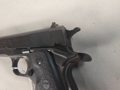 9357Springfield Armory, Model 1911-A1, 45 Caliber, 3 1/2” Barrel, Hogue Grips, Blue, semi auto, More pictures AT DawsonsDoubles DOT COM - Image 6 of 15