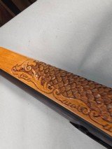 9362Marlin Model 60, Micro Groove Barrel, 22 LR, Custom engraved stock, Semi Auto, 21 “barrel, 13.5 LOP. More pictures at DawsonsDoubles Dot COM - 2 of 16