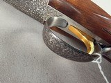 9365Ithaca trap model, 12 gauge, 2 3/4 chamber, vent rib, gold trigger, engraved, pistol grip, butt pad, 34” barrel, 14 1/4 LOP, ful choke single sh - Image 7 of 16