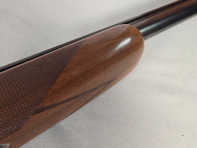 9365Ithaca trap model, 12 gauge, 2 3/4 chamber, vent rib, gold trigger, engraved, pistol grip, butt pad, 34” barrel, 14 1/4 LOP, ful choke single sh - Image 16 of 16
