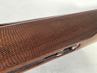 9365Ithaca trap model, 12 gauge, 2 3/4 chamber, vent rib, gold trigger, engraved, pistol grip, butt pad, 34” barrel, 14 1/4 LOP, ful choke single sh - Image 13 of 16