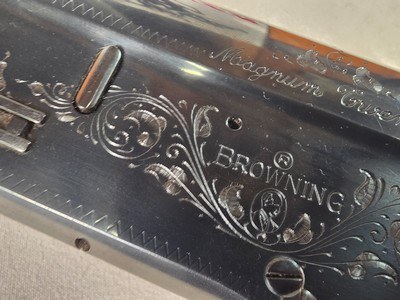 9364 Browning A5, Belgium, 20 gauge, 3” semi-auto, IC fixed choke, pistol grip, 25” barrel, 14 1/4 LOP, Butt Pad, gold trigger, vent rib,More pictur - Image 9 of 25