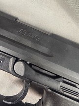 9346H &K 45, 45 auto, 5.5 barrel, 10 round mag, green high viz sight, rail on bottom for light or laser, in plastic box, More pictures at DawsonsDou - Image 3 of 13
