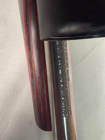9363Savage Mark II, 22 LR, 20” barrel, twisted barrel, thumb hole stock, stainless, 14 LOP, Laminated color, Leupold VX freedom Scope, 3-9x40 matte, - Image 11 of 16