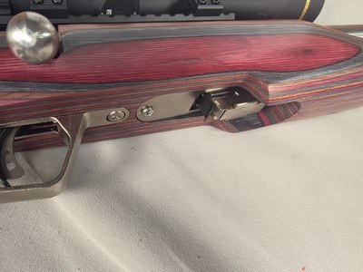 9363Savage Mark II, 22 LR, 20” barrel, twisted barrel, thumb hole stock, stainless, 14 LOP, Laminated color, Leupold VX freedom Scope, 3-9x40 matte, - Image 13 of 16
