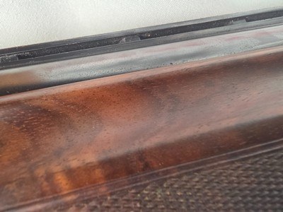 9366 Miroku Model 850, 12 Gauge over and under, Full/Full, Pistol grip, vent rib, 14 LOP, but pad, case color, engraving, gold trigger, 30” barrels, M - Image 19 of 25
