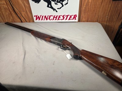 9366 Miroku Model 850, 12 Gauge over and under, Full/Full, Pistol grip, vent rib, 14 LOP, but pad, case color, engraving, gold trigger, 30” barrels, M - Image 1 of 25